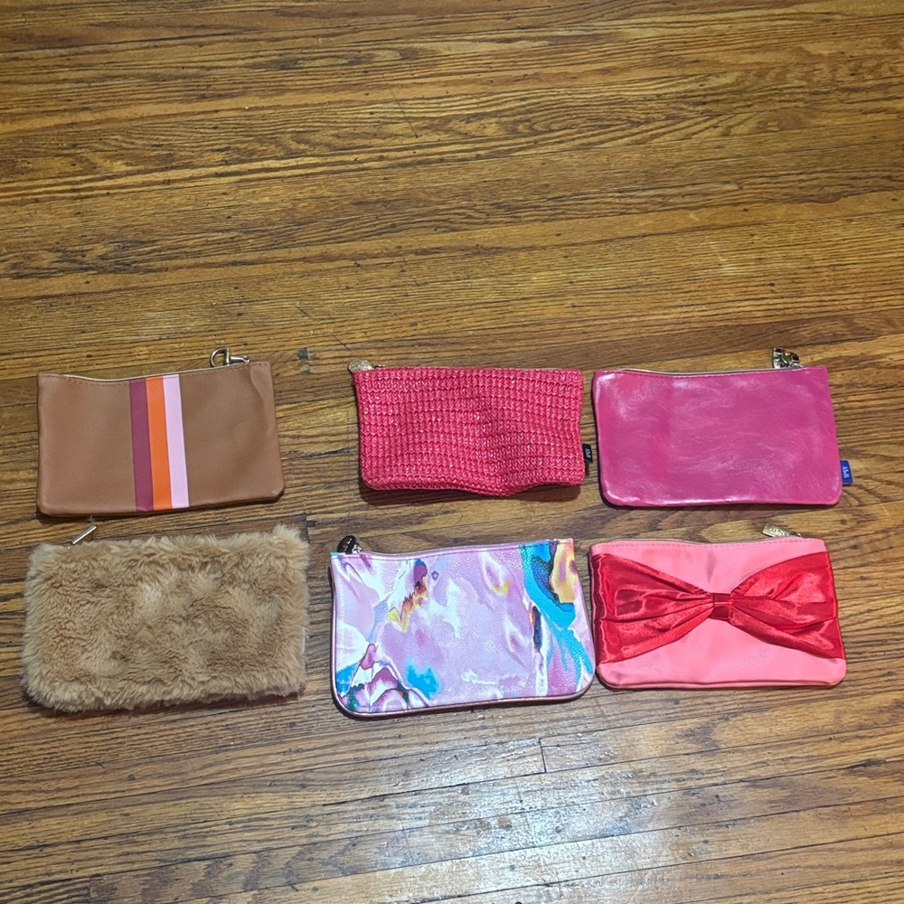 ipsy Clutch and Wristlet Set - Brown, Pink, Red, Multicolor